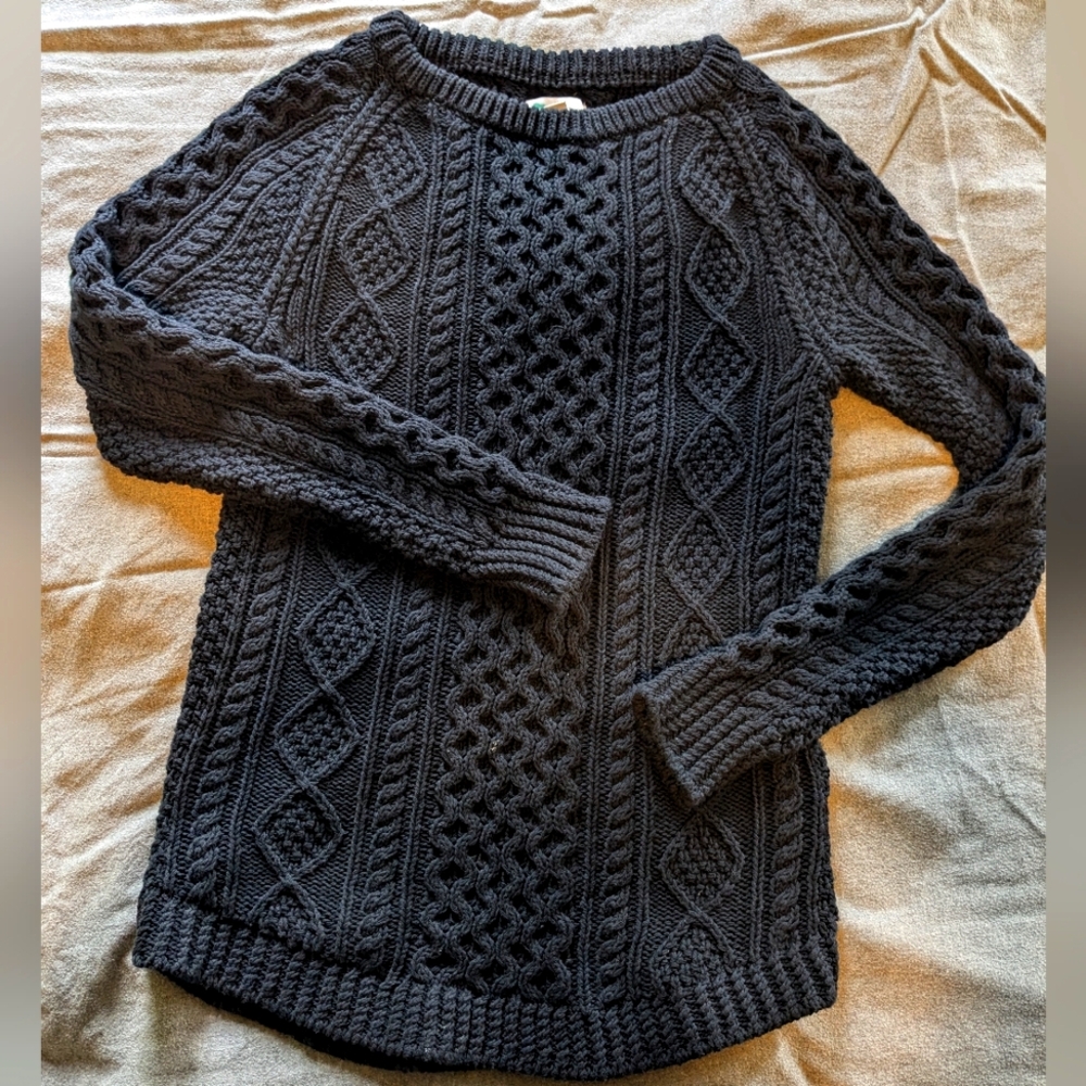 L.L.Bean Cotton Cable Fisherman Sweater XS